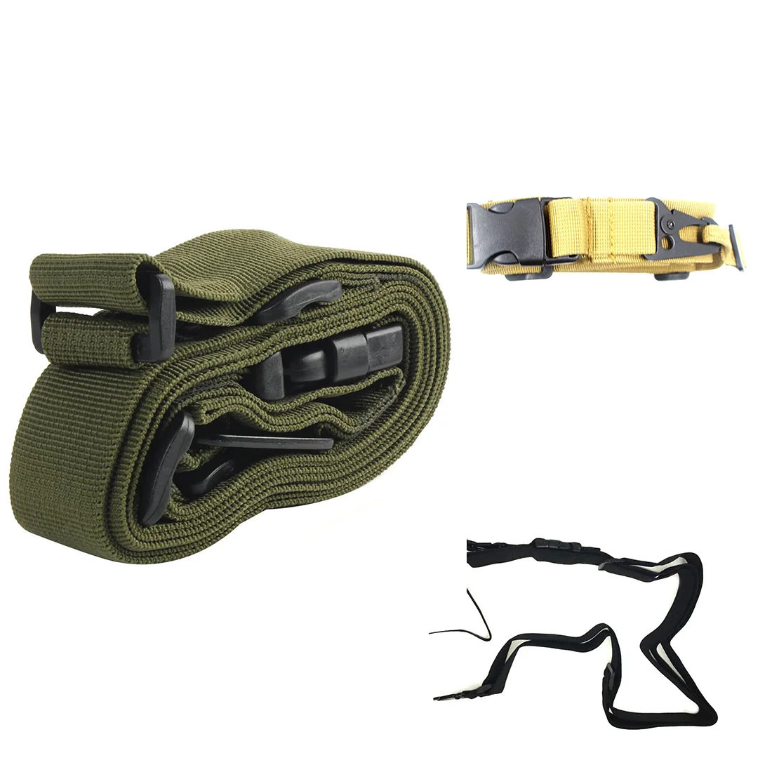 

Hunting Three Point Rifle Sling Adjustable Bungee Tactical Airsoft Gun Strap Paintball Gun Sling For Hunting