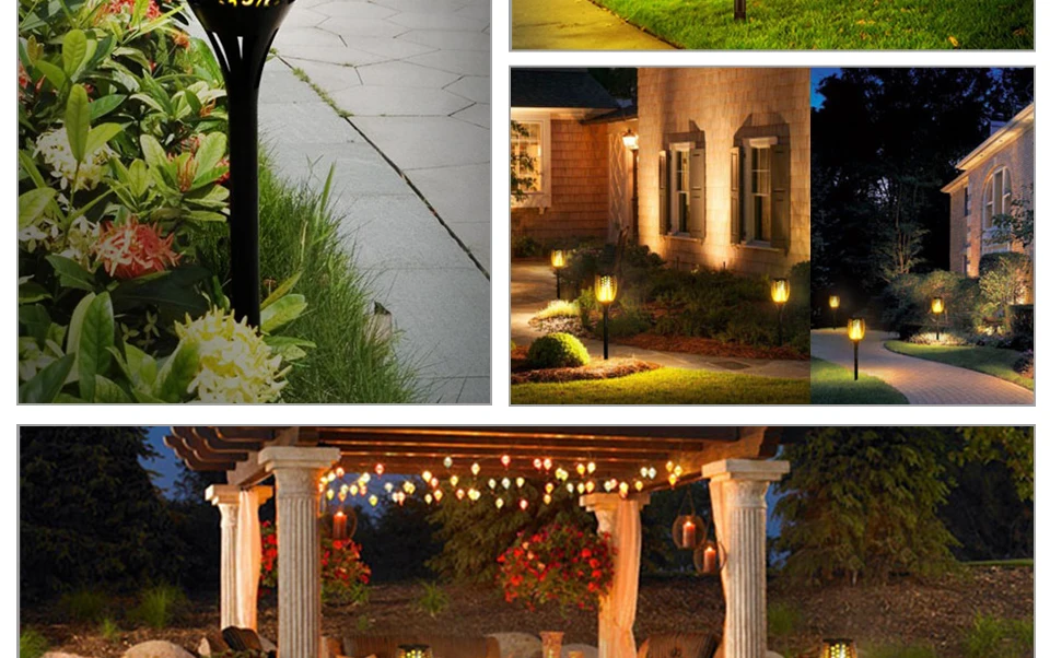 New Solar Flame led fire effect Lawn Lamps Led Torch Light Realistic Flicker Flame Light Waterproof Outdoor Holiday Garden Decor (12)