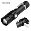 USB Highlight Handy Powerful Alloy Flashlight T6 Power Tips Aluminum Waterproof Zoomable Mini Flashlight 18650 Rechargeable ► Photo 1/6