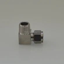 Нержавеющая 90 градусов адаптер сжатия, 1/" NPT Мужской x 1/2" сжатия Homebrew место