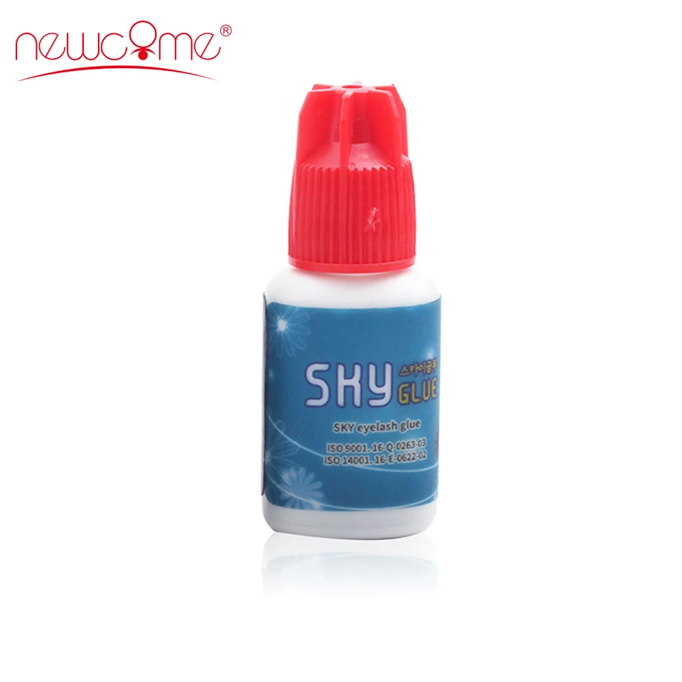 

NEWCOME 1 Bottle Eyelash Extensions Sky Glue 1-2S Drying False Eyelash Extension Over 8 Weeks for Makeup professionals 5ml