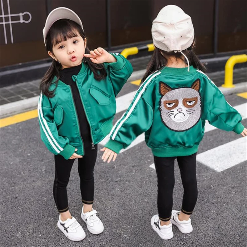 

3 Colors Boys Girls Jacket Spring Autumn Children Jacket Kids Thin Coat Toddler Baseball Uniform Jacket For 1-6T Outwears Tops