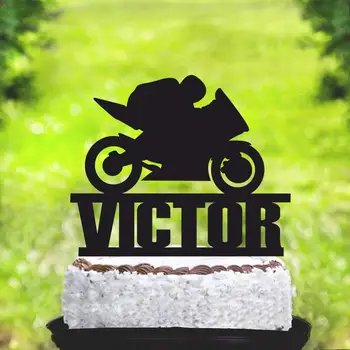 

Motor Cycle Cake Topper, Motocross Theme,Birthday Party, Sports Bike Cake Topper ,Cake Topper,Party Decor