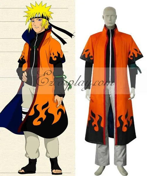 Naruto sexto Hokage Uzumaki Naruto Cosplay traje E001naruto cosplay