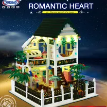 XingBao 01202 1500 шт. новая романтическая сердце набор с свет USB Building Block кирпичи развивающие игрушки как святого Валентина подарок на день