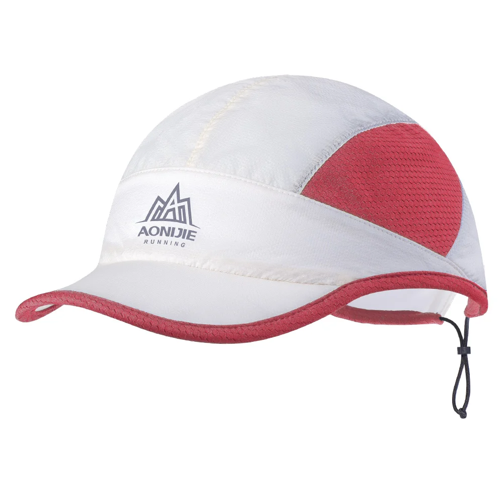 AONIJIE E4099 летний солнцезащитный козырек, кепка, шапка для спорта, пляжа, гольфа, рыбалки, марафона с регулируемым шнуром, анти-УФ, быстросохнущая, легкая - Цвет: Красный