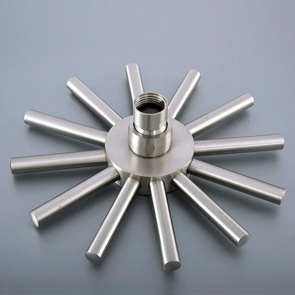 

Brushed Nickel Star Shape Shower head Rainfall Shower Head Rain Shower Faucet Head Ksd270