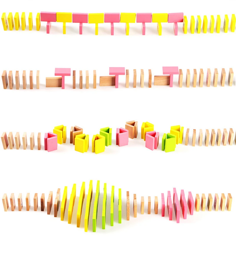 Поделки Монтессори дерево домино строительные блоки животные цифры буквы блоки раннего обучения обучающие игрушки для детей
