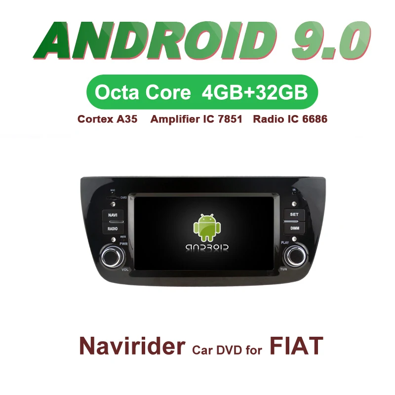 

Navirider GPS Android 9.0 bluetooth stereo 4-Core 8-Core car DVD player for DECKLESS FIAT DOBLO head unit autoradio accessories