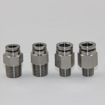 

tube size 16mm-3/8 PT thread pneumatic stainless steel 316 male straight fitting