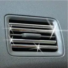 HUANLISUN 1metres U Style Chrome Decoration Strip Silvery car styling Car Interior Air Conditioner Vent Grille