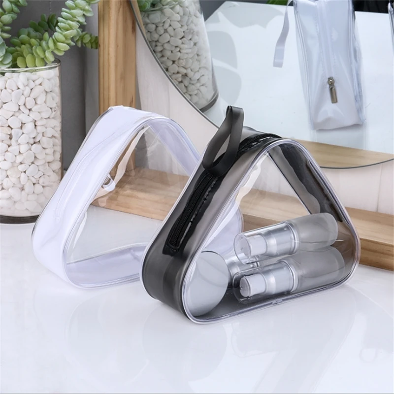 Ladies Transparent Cosmetic Bag Women's Zipper Travel Storage Bag Waterproof Wash Toiletry Pouch Packing Cubes Tote Bag
