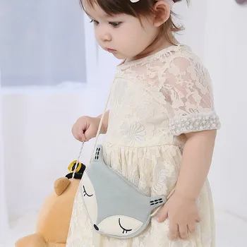 

Canvas Girls Waterproof Organizer Fox Pattern Messenger Bag Travel Handbag Storage Tassel Mini Candy Biscuits Food Storage Bags