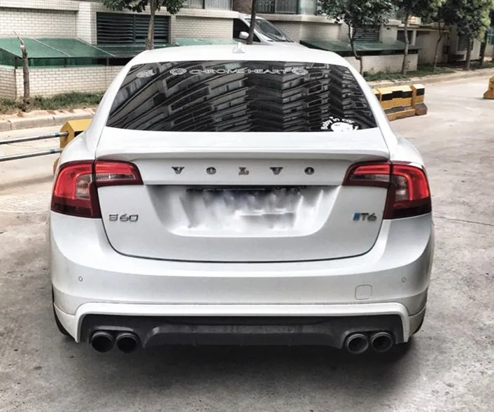 Спойлер для 4 дверного седана Volvo S60 II заднее крыло из АБС пластика грунтовка цвета