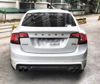 

For Volvo S60 II Sedan 4-Door Spoiler ABS Material Car Rear Wing Primer Color For volvo T3T4 T5 T6 S60 Spoiler 2012-2019