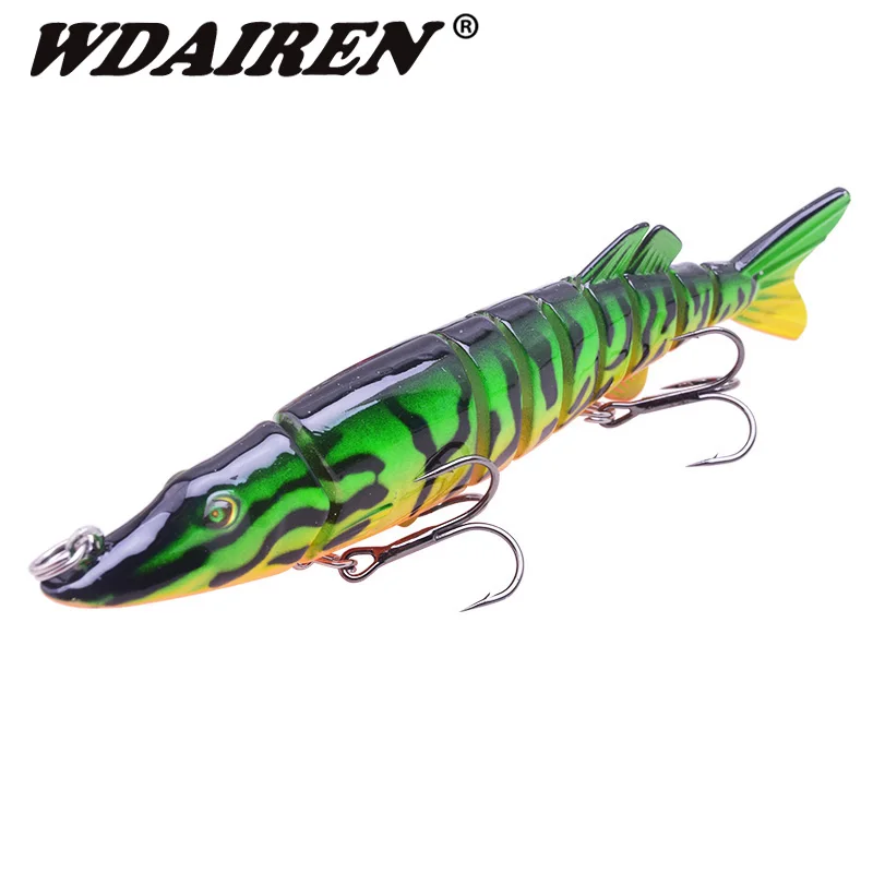  WDAIREN New Design 9 Sections Wobbler Fishing Lures 15.7cm 21.3g Swim Bait with 6# Hook Fishing Tac