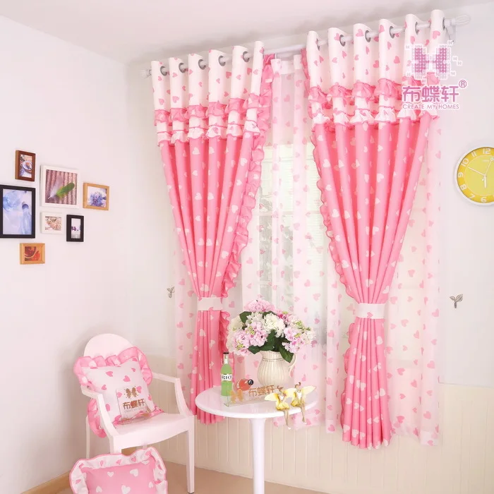 Лидер продаж! Корейская пасторальная Стильная Милая и уютная Розовая Краска в форме сердца с воланом для детской спальни для девочек