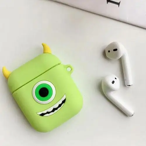 3D Cute Disney Earphone Case headset Cover For Apple Airpods Charging Case lovely girl earphones cartoon box for airpod case - Цвет: Синий