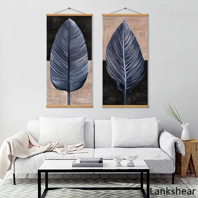 

Plant Leaves Poster Print Landscape Wall Art Canvas Painting Picture For Living Room Home Decor Decoration Unframed Artwork
