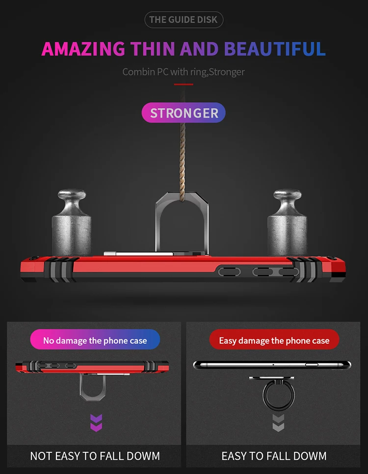 Case For Samsung S10e S10 Plus Cover Hybrid Shockproof Armor Magnetic Finger Stand Case For Samsung S8 S9 Plus Note8 Note9 Cover (13)
