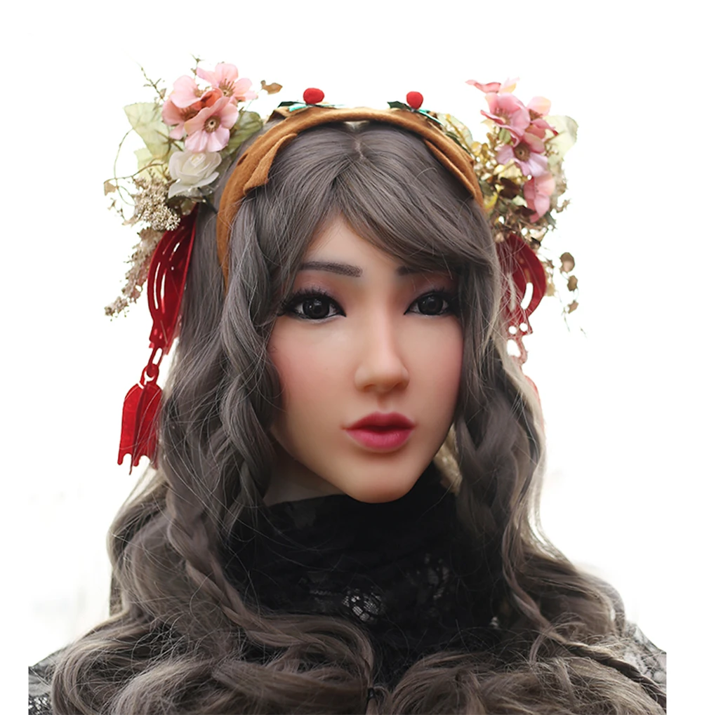 

EYUNG Christina angel face realistic silicone female masquerade Halloween cosplay drag queen crossdresser Cover facial scars