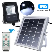 10 Вт светодиодный солнечный датчик лампа прожектор светильник водонепроницаемый IP66 Открытый аварийный безопасность сад уличный солнечный светильник