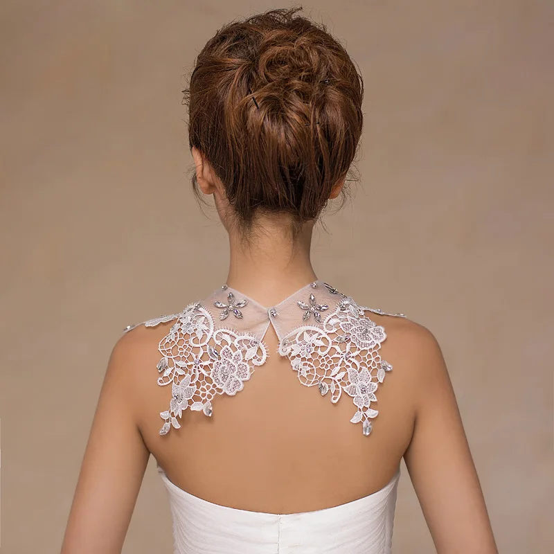 JaneVini, элегантное Кристальное свадебное ожерелье на плечо, кружевное женское пышное свадебное плечо, модное Ювелирное Украшение, цепочка для невесты, ожерелье s