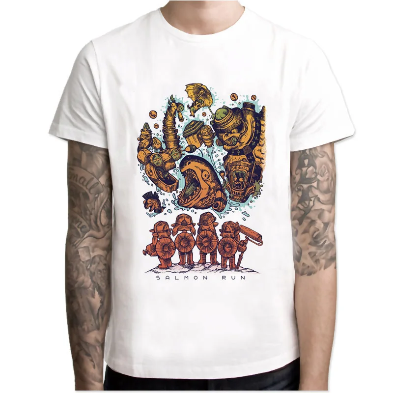 

splatoon T-Shirt men 2018 Summer top fashion tshirt casual white print t shirt for male comfortable boy top tees MR4366