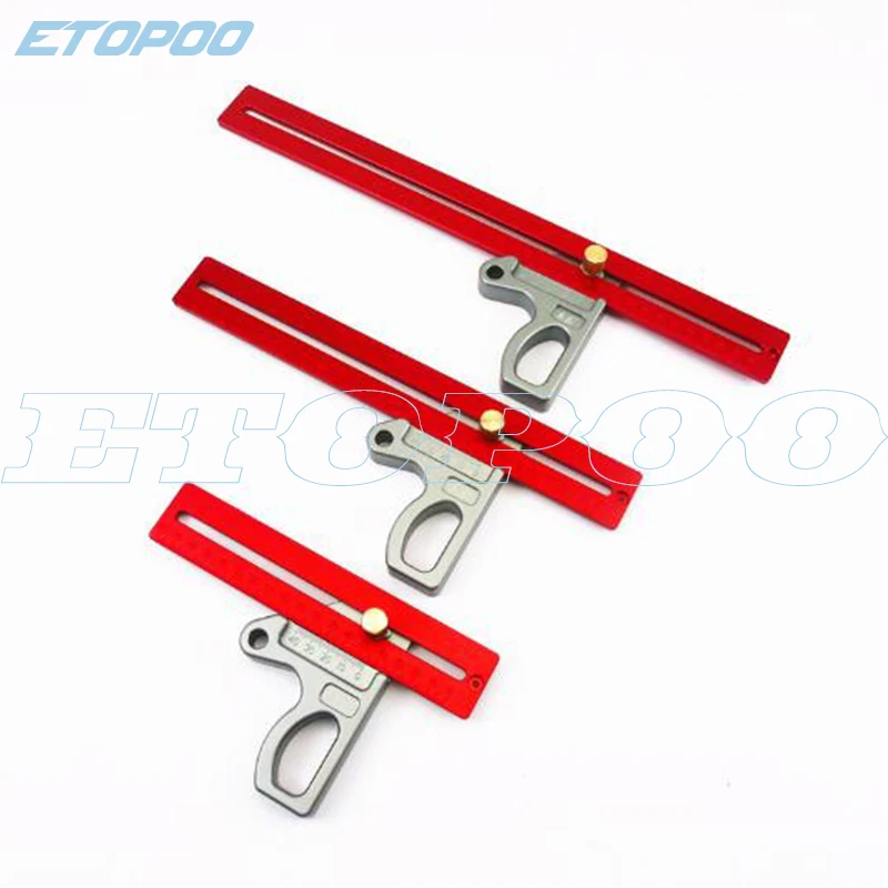 

200/300/400mm 45 degree ruler Aluminum marking Ruler Height Ruler Woodworking Scriber Woodworking Scribe Gauge Measuring Tool