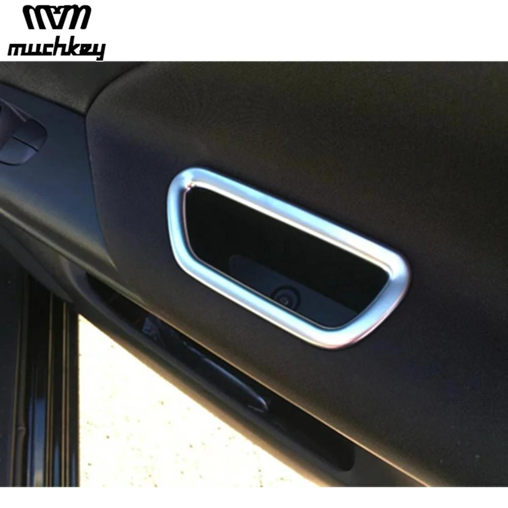 Intreior Decorative Accessories For Nissan Serena Interior Armrest Trim Cover Matte Style Abs Chrome 2Pcs Car Styling Auto Part |