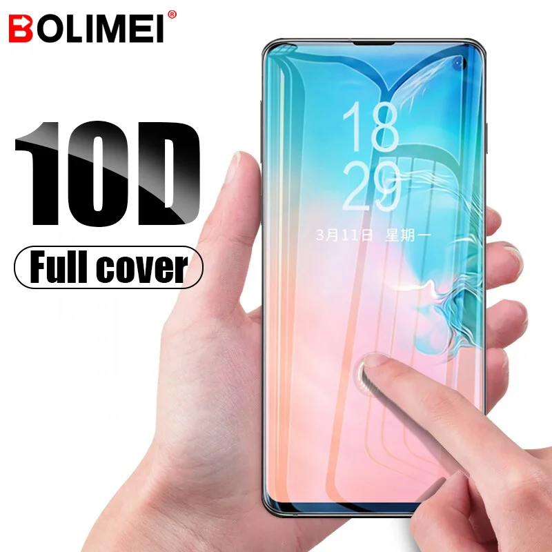 

10D Curved Tempered Glass For Samsung Galaxy S8 S9 S10 Plus Note 9 A8 A7 A6 Plus 2018 Screen Protector For Samsung S9 S10 E Film