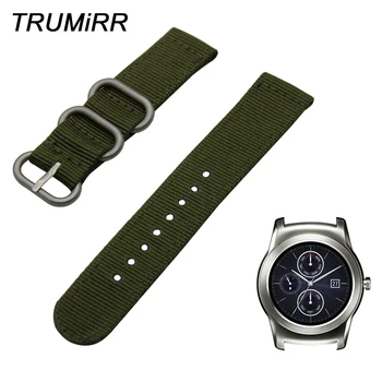 

22mm Nylon Watchband Zulu Strap for LG G Watch W100 / R W110 / Urbane W150 Urbane Asus ZenWatch 1 2 Men's Fabric Band Bracelet