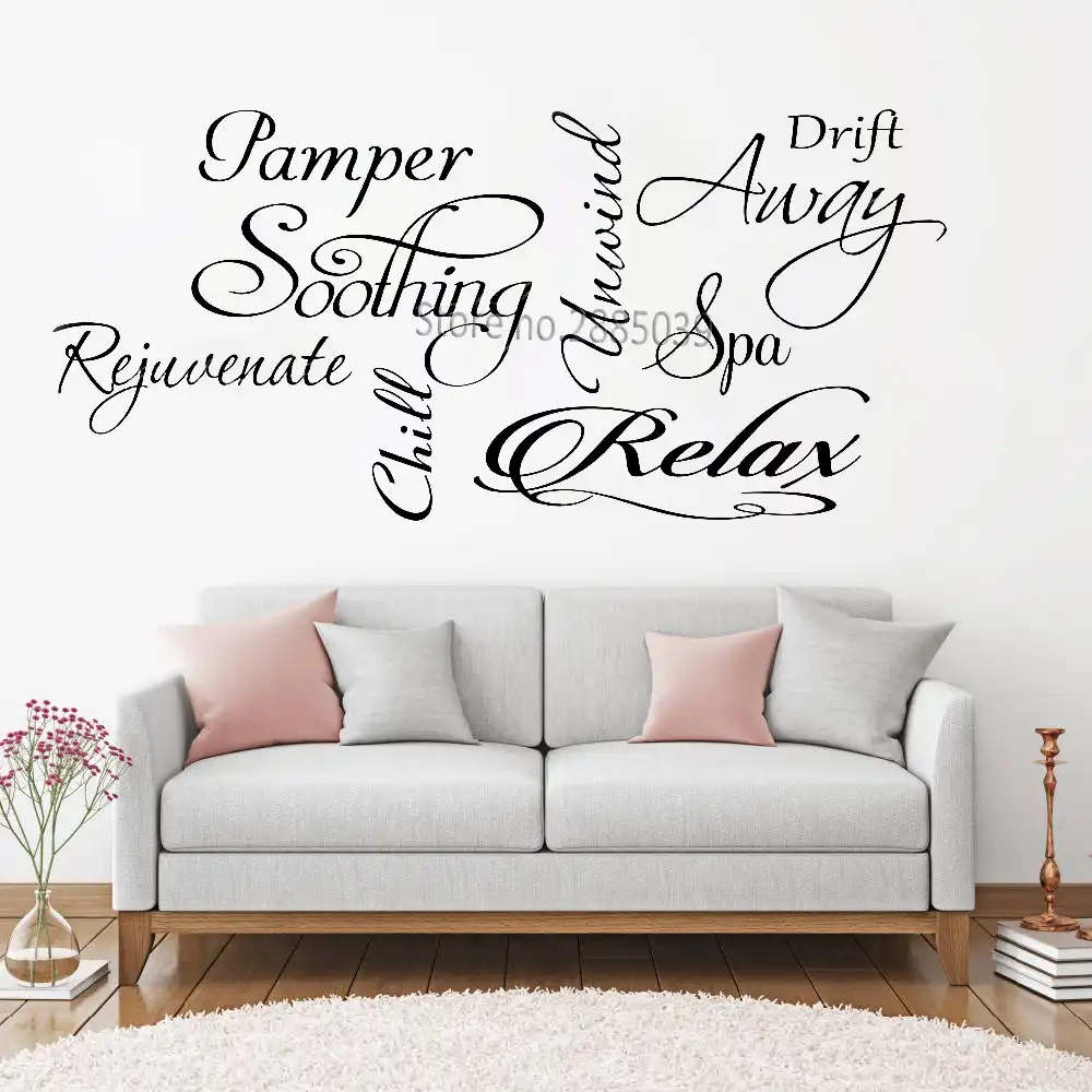 Words Art Collage Wall Decor Spa Decals Beauty Salon Stickers Words Art Collage Wall Decor Spa Decals
