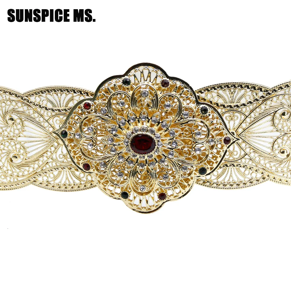 SUNSPICE MS Gold Color Metal Waist Belly Chain Belt Jewelry For Women Wedding Banquet Wasitband Adjust Length Boho Ethnic Bijoux