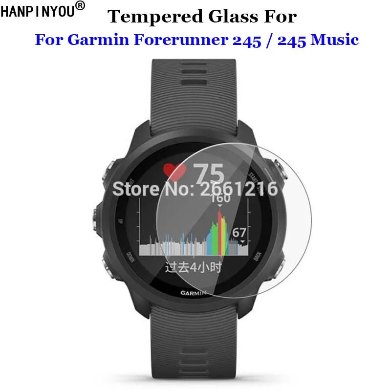 

For Garmin Forerunner 245 Tempered Glass 9H 2.5D Premium Screen Protector Film For Forerunner 245 Music 245M Sports Smart Watch
