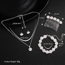 Fashion bridal jewelry sets wedding necklace bracelet earring hair comb hair jewellery sets for women цена Fashion bridal jewelry sets wedding necklace bracelet earring hair comb hair jewellery sets for women цены онлайн