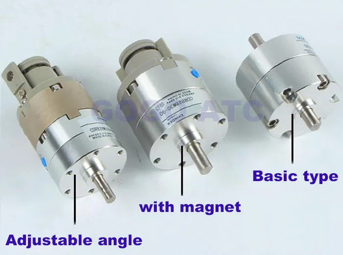 Роторный цилиндр однолопастной Размер 20 CRB2BW/CDRB2BW/CDRB2BWU 90 180 270 Вращающийся угол двойной вал пневматический роторный привод