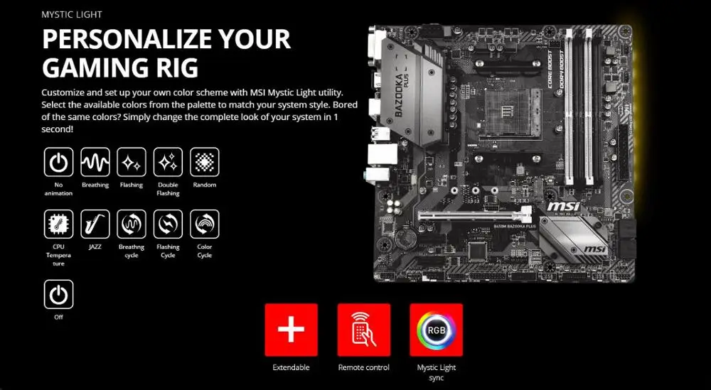 MSI B450M BAZOOKA Plus материнская плата AMD разъем AM4 PCIe 3 0x16 DDR4 HDMI DVI D SATA M.2 8xUSB3. 1 Gen1 M ATX
