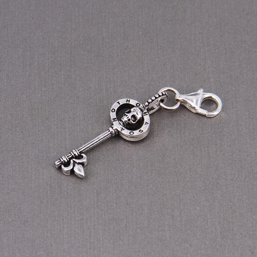 

Hemiston Thomas Key Skull 925 Sterling Silver Women Charm fit Bracelet Jewelry for Women Party Gift TS TS535