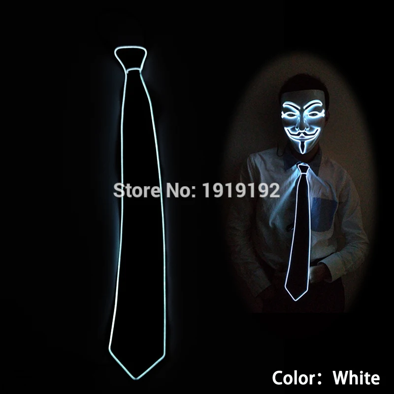 1 stück NEUE Design Licht 10 Farbe EL Krawatte Licht Up LED Krawatte glühende Für Party Dekoration, bar, club cosplay Zeigen Durch 3 v Stetigen auf Fahrer