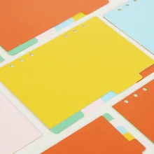 А5 А6 вкладыш указательный бумажный категория разделитель страниц разделитель страницы для ноутбука 5 листов/упаковка