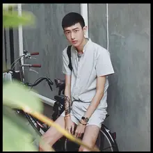 Для мужчин; сезон весна-лето в Корейском стиле цвет сплошной комбинезон повседневные прямые короткие комбинезон комбинезоны певица костюмы