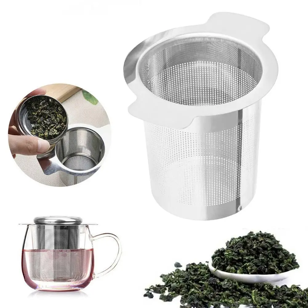 

Stainless Tea leak Binaural Steel Mesh Tea Infuser Metal Cup Strainer Tea Leaf Filter Sieve