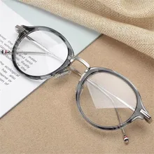 Высококачественные круглые ацетатные И Легированные дужки для мужчин и женщин TB908 очки для близорукости очки для чтения Oculos