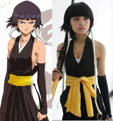 Bleach Soifon Soi Fon Sui Feng Cosplay Costume Manga Kimono Version1 