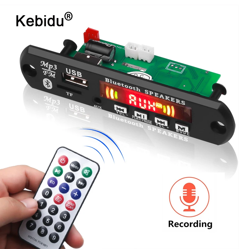 5 12 в USB FM Aux радио MP3 плеер встроенный Автомобильный Bluetooth5.0 гарнитура декодер