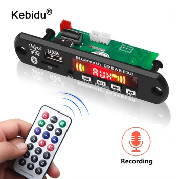 

5-12V Bluetooth 5.0 Handsfree Car Kit USB FM Radio Aux TF Car MP3 Player Integrated MP3 Decoder Board Module Remote Control