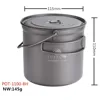 TOAKS Outdoor Hang Pot Camping Hiking Ti Titanium Cookware Picnic Hang Pot Ultralight  Pot 1100ml Pot-1100-BH ► Photo 2/6