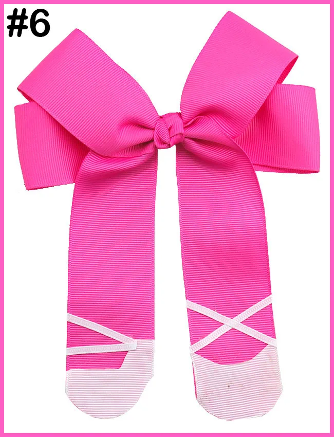 

free shipping 30pcs 4.5'' ballet cheerleading hair bows Ballet Shoes Hair Clippies for your Ballerina Ballet Hair Bow