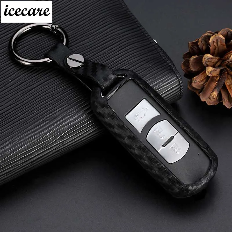 

Carbon Fiber Silicone Car Key Case Protect for Mazda CX-5 CX3 CX5 2018 CX-3 CX-4 CX-7 CX-9 Atenza Axela MX5 Fob Cover Set